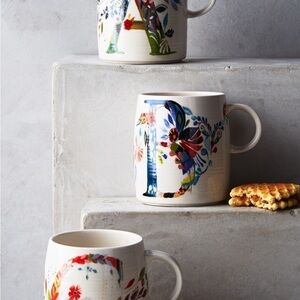 Anthropologie Petal Palette ‘B’ Monogrammed Starla Michelle Halfman Mug 14oz